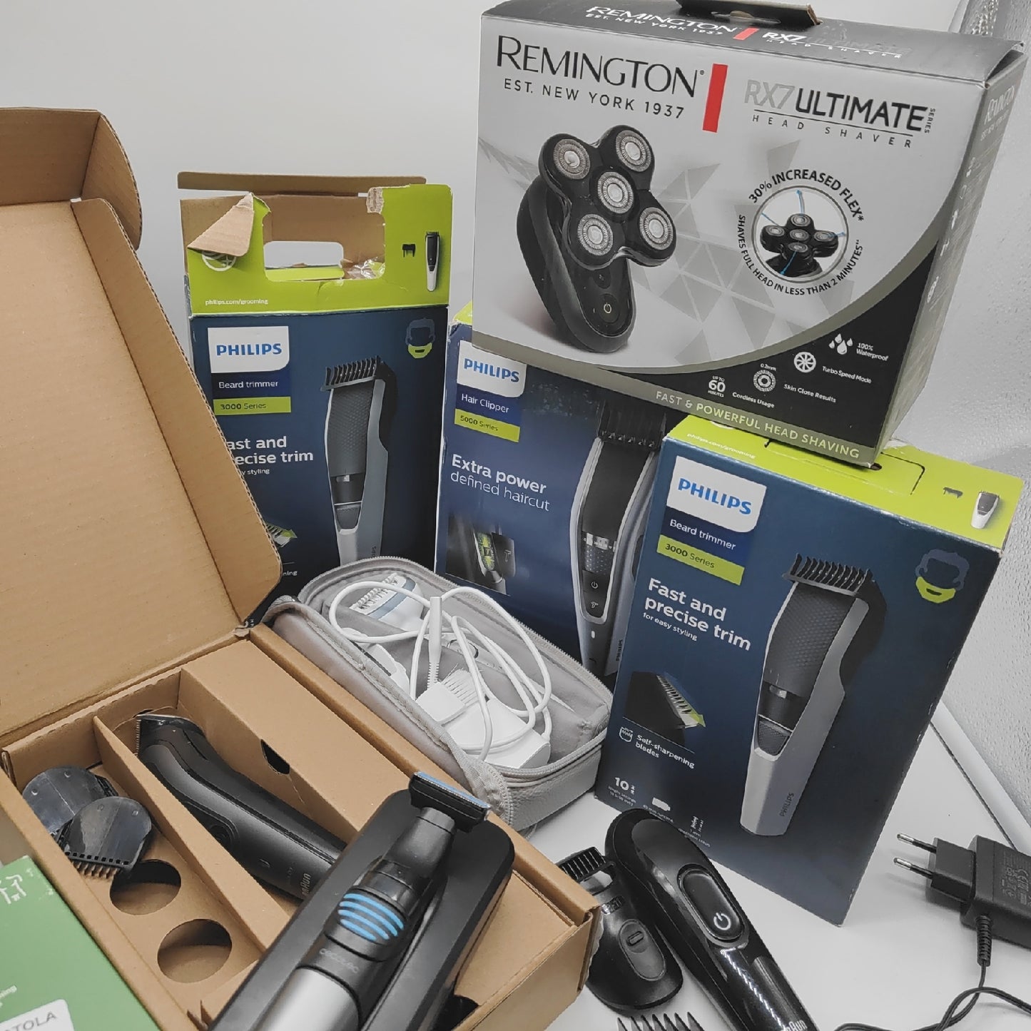 Philips Rasierer Elektronik Haartrimmer Braun perfektes Stylingpflege Zubehör