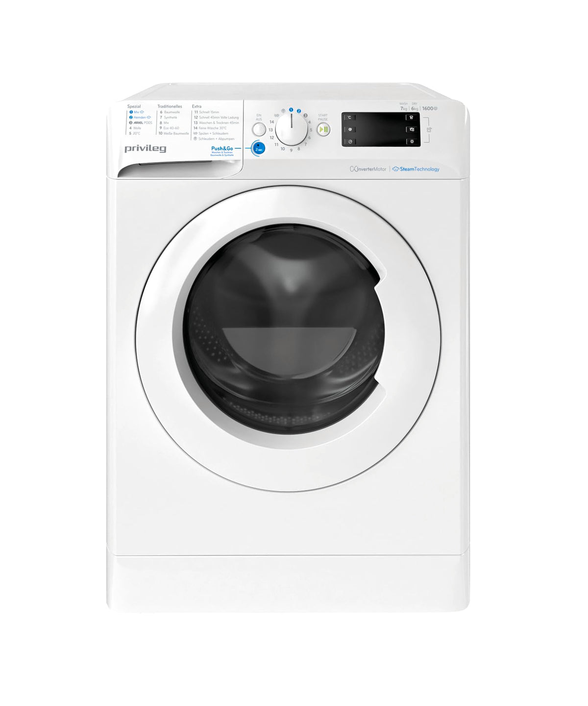 PRIVILEG Waschtrockner PWWTV X 76G6 DE N 7 kg 6 kg, weiß