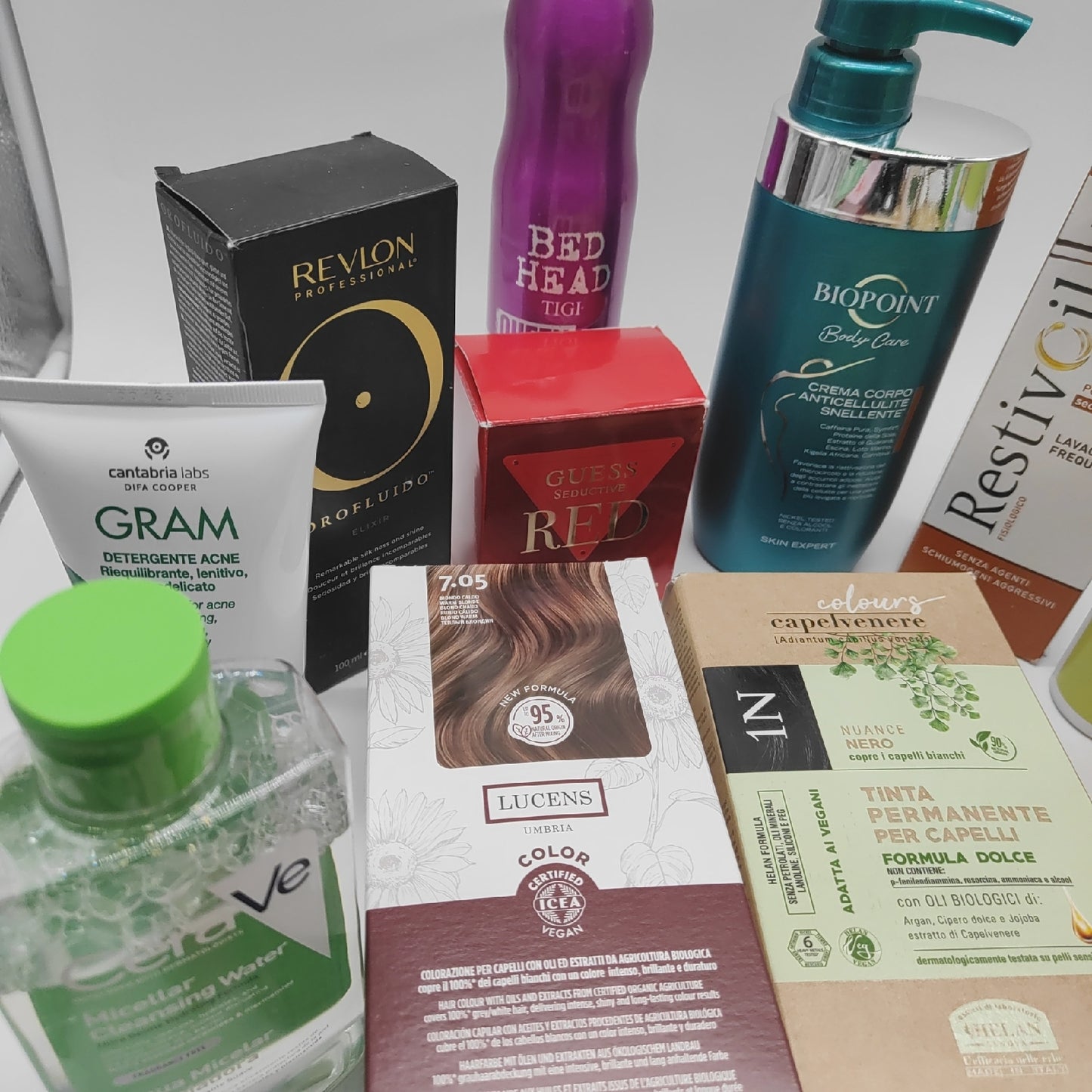 Guess Pantene Revlon Shampoo Creme Färbung Beauty Drogerie Testpaket geöffnet