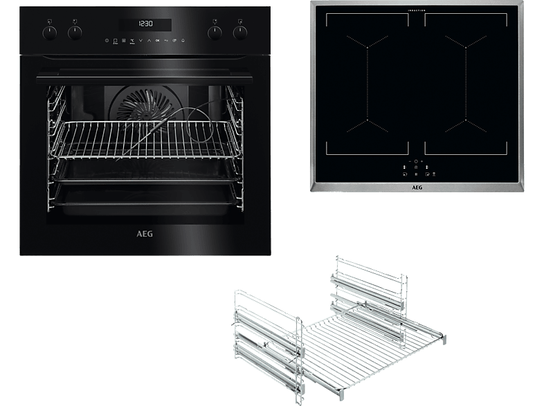 AEG Induktions Herd-Set EPS635220B, 59,5 cm, schwarz