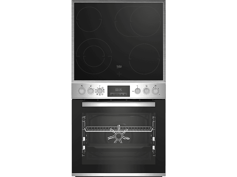 BEKO Elektro-Herd-Set BBUM12320XMPE, 60 cm, edelstahl