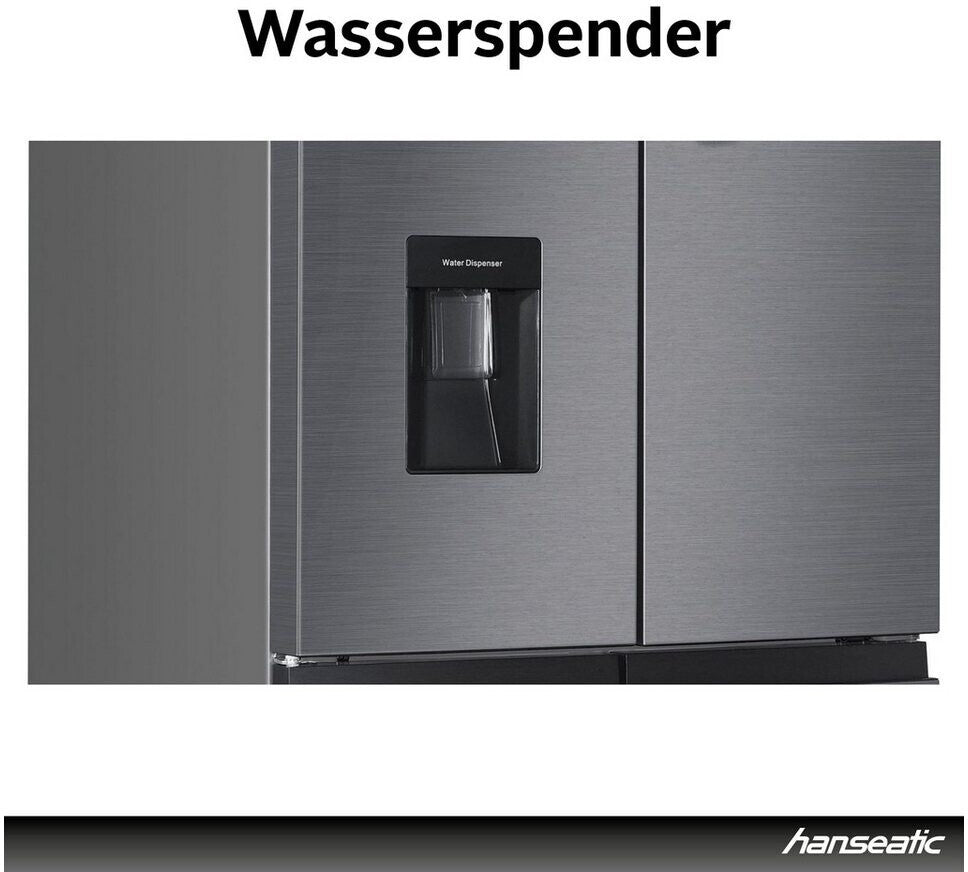 HANSEATIC Side-by-Side HCDB18080DWDI, 180 cm, edelstahl