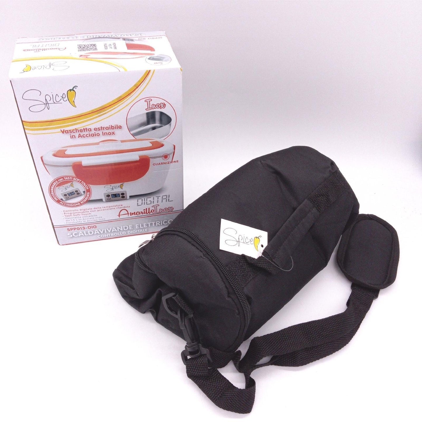 Amarillo Digital Gabel Küchengeräte 15 Liter Edelstahlwanne Rot Weiß Set praktisch warmhalte