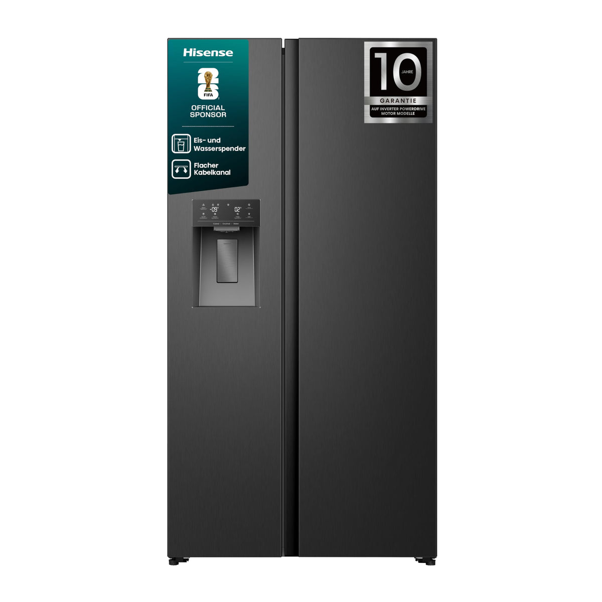 HISENSE Side-by-Side RS5P528STFE, 178,6 cm, black inox