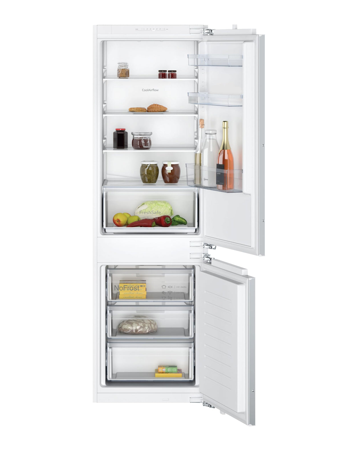 NEFF Einbaukühlgefrierkombination N 30 KI7861FE0, 177,2 cm, weiß