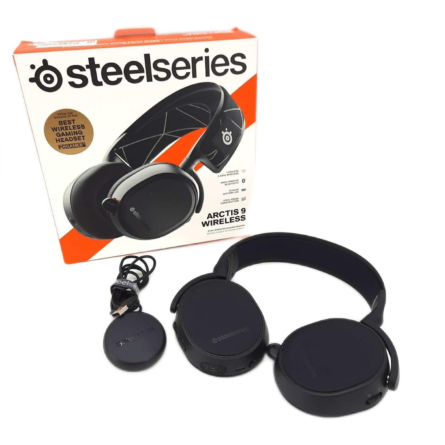 SteelSeries Arctis 9 Dual kabelloses Gaming Headset Verlustfreies 2 - Defekt