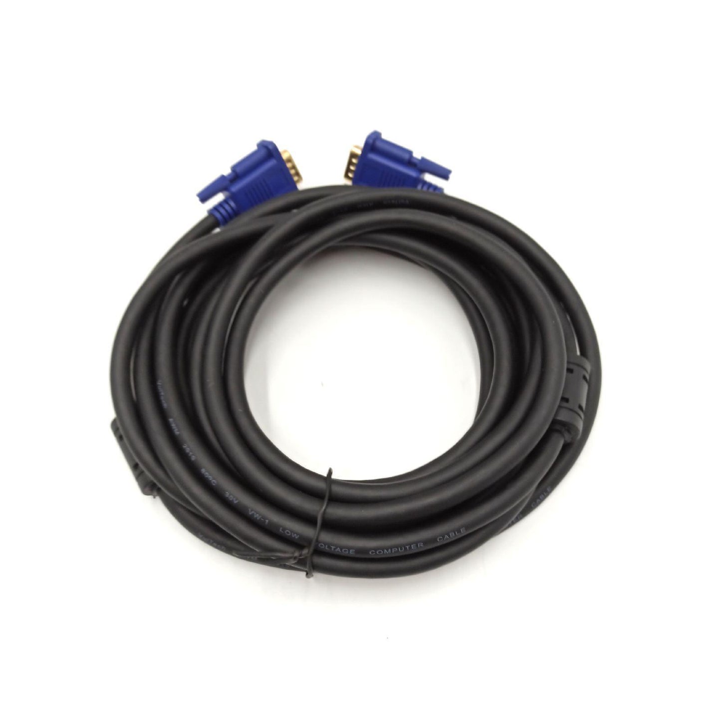 Vultech 5 m VGA – VGA-Kabel (VGA (D-Sub), VGA (D-Sub), Stecker/Stecker, Silber, schwarz)