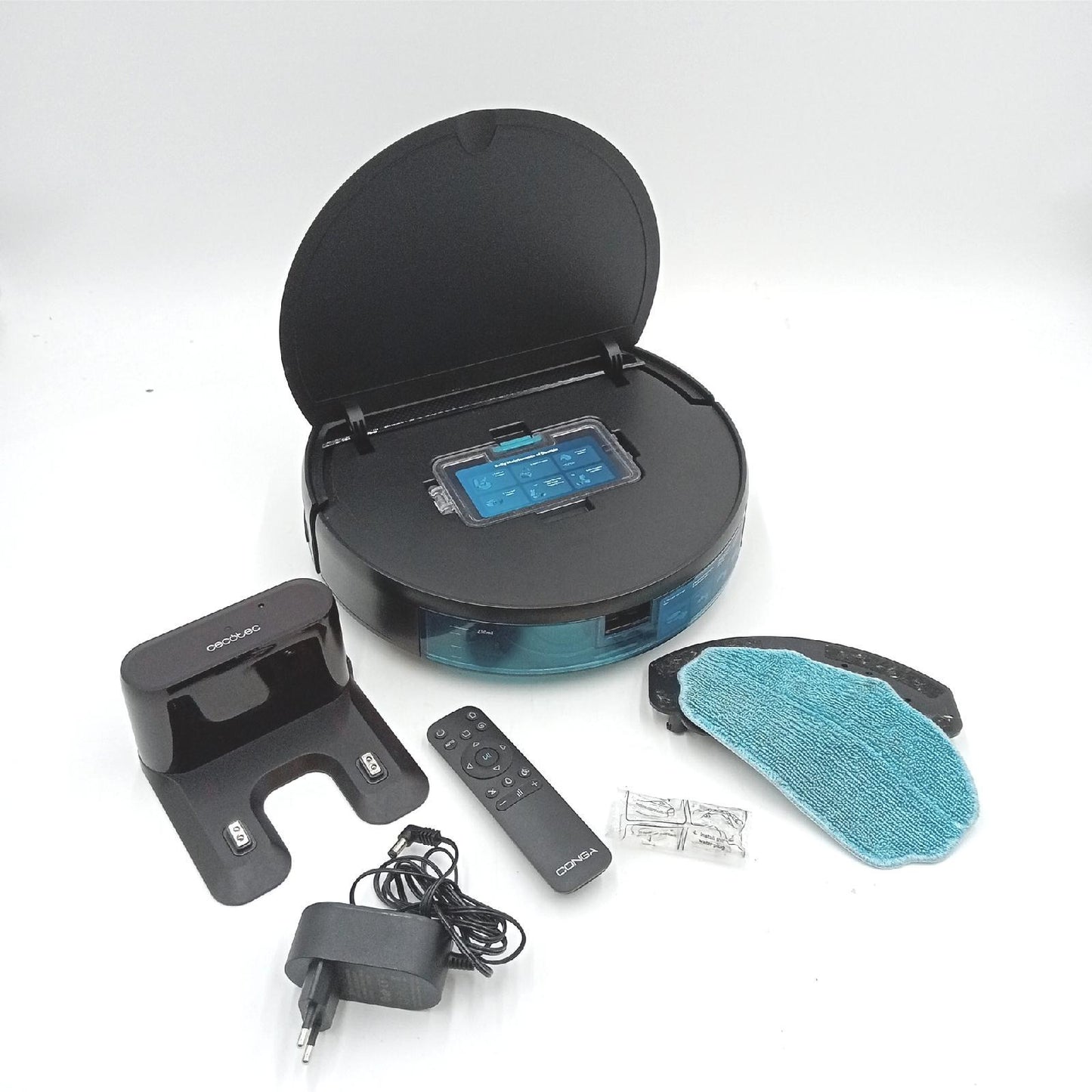 Cecotec Roboter-Staubsauger Conga 999 Origin Genesis. Technologie Random, 1000 Pa, 2 Seitenbürsten, Autonomie 120 Minuten, 6 Programme, Steuerung mit APP und Fernbedienung