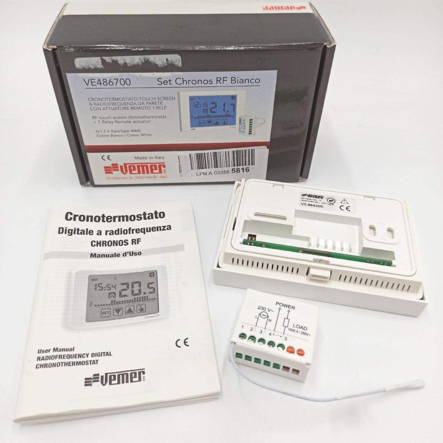 Vemer Spa VE486700 Thermostat, Weiß