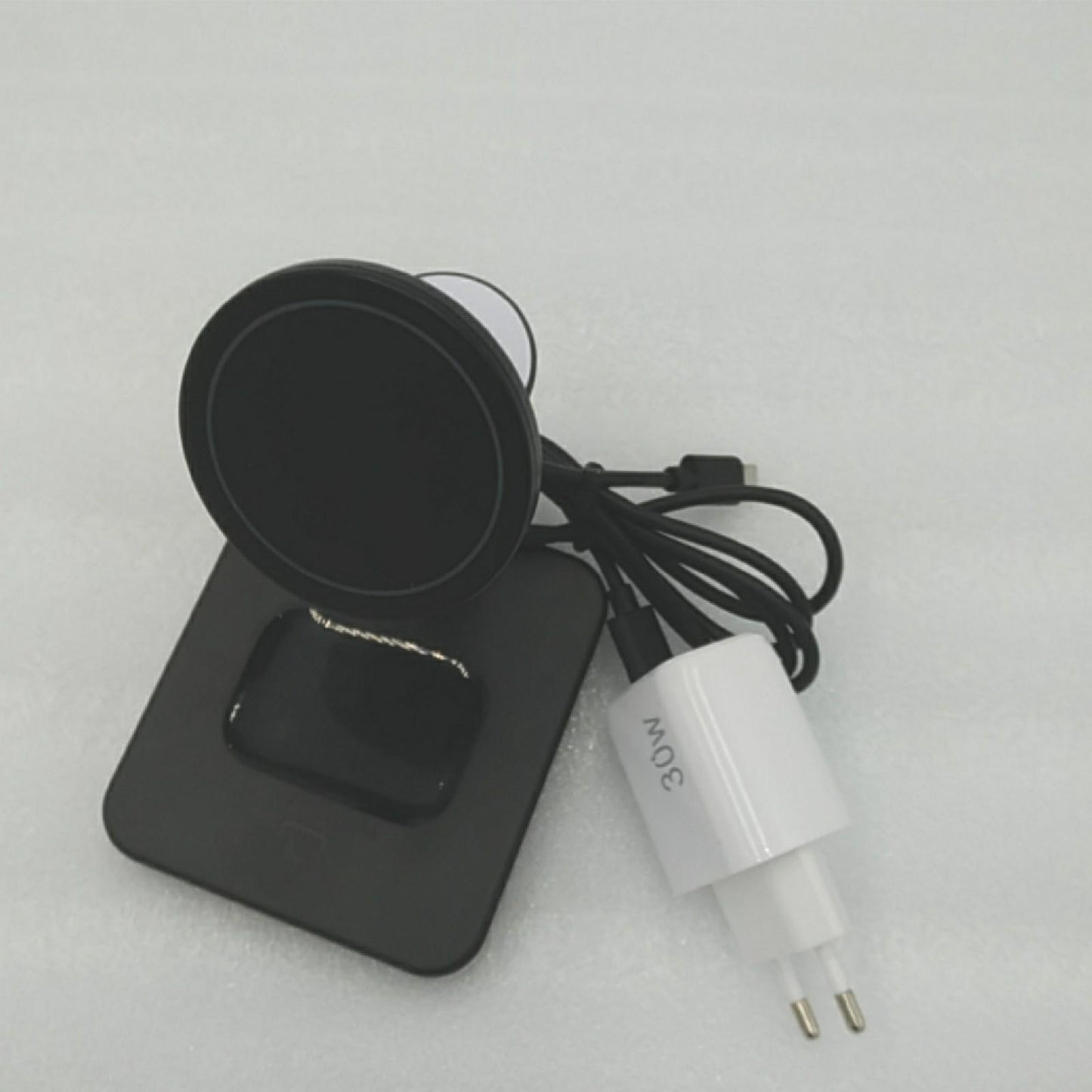 Magnetische kabellose Ladestation, Samaray 4 in 1 Tischlampenladegerät 15 W Schnellladestation mit 30 W Pd-Adapter