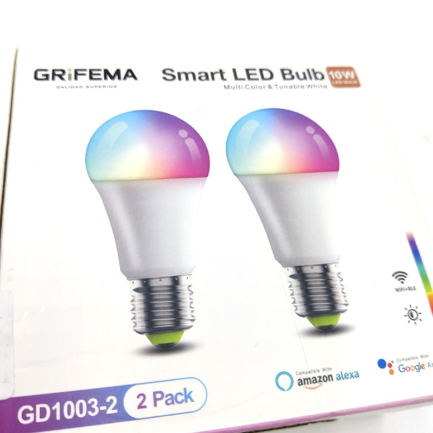 GRIFEMA GD1003 2 Intelligente Glühbirnen WIFI Bluetooth RGB Farblampen Smart Home Technologie
