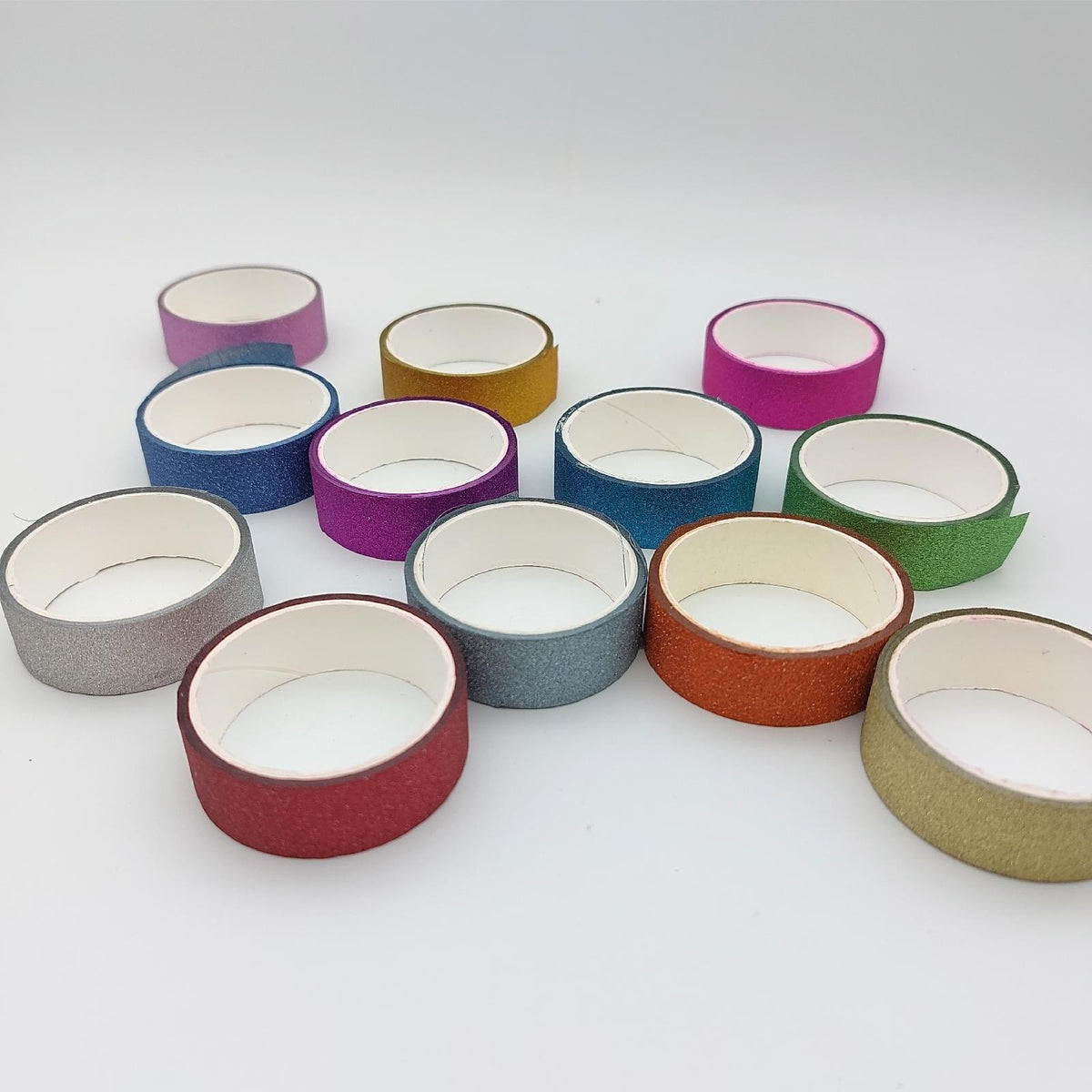 Belugsin 12 Rollen Washi Tape Set Bunte Glitzernde Bänder DIY Papier Tape Dekrativer Klebeband Bastelband für DIY Handwerk Bullet Journals Scrapbooking Planer?15mm x 3m?