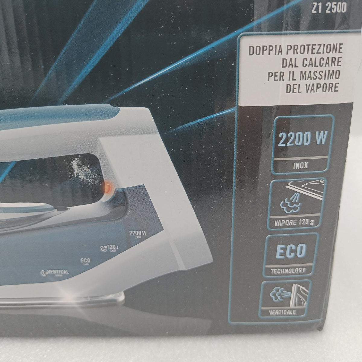 Imetec ZeroCalc Z1 2500 Bügeleisen Edelstahlsohle 2200 Watt Energiesparend