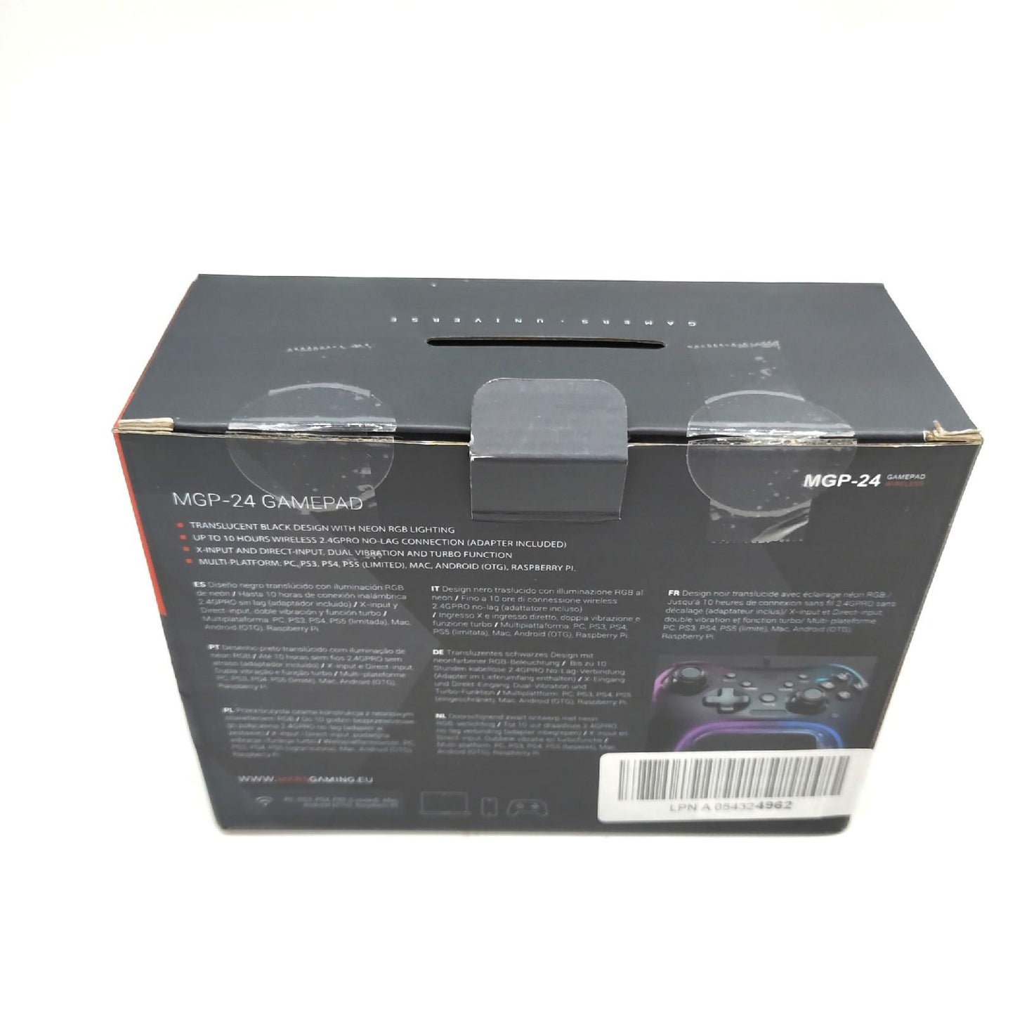 MarsGaming Wireless Controller Gamepad MGP 24 Gamer RGB Neon Dual Haptic Vibration Analog Jo