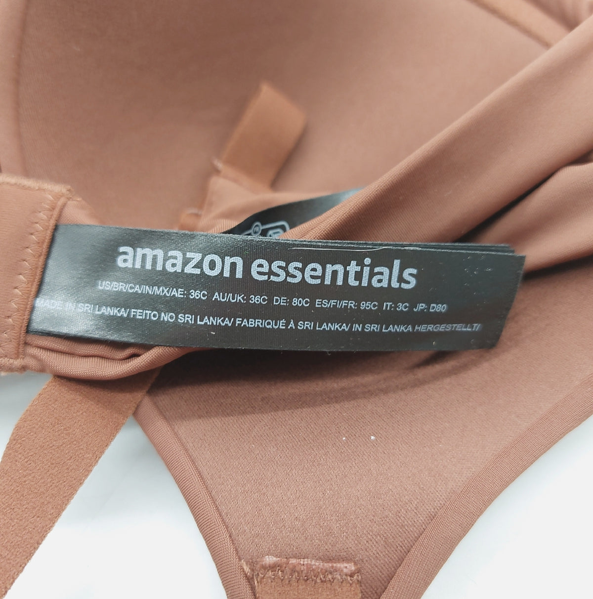 Amazon Essentials BRA Mikrofaser BH mit Bügel Stütze 2er Pack Rot Schokoladenbraun 80C