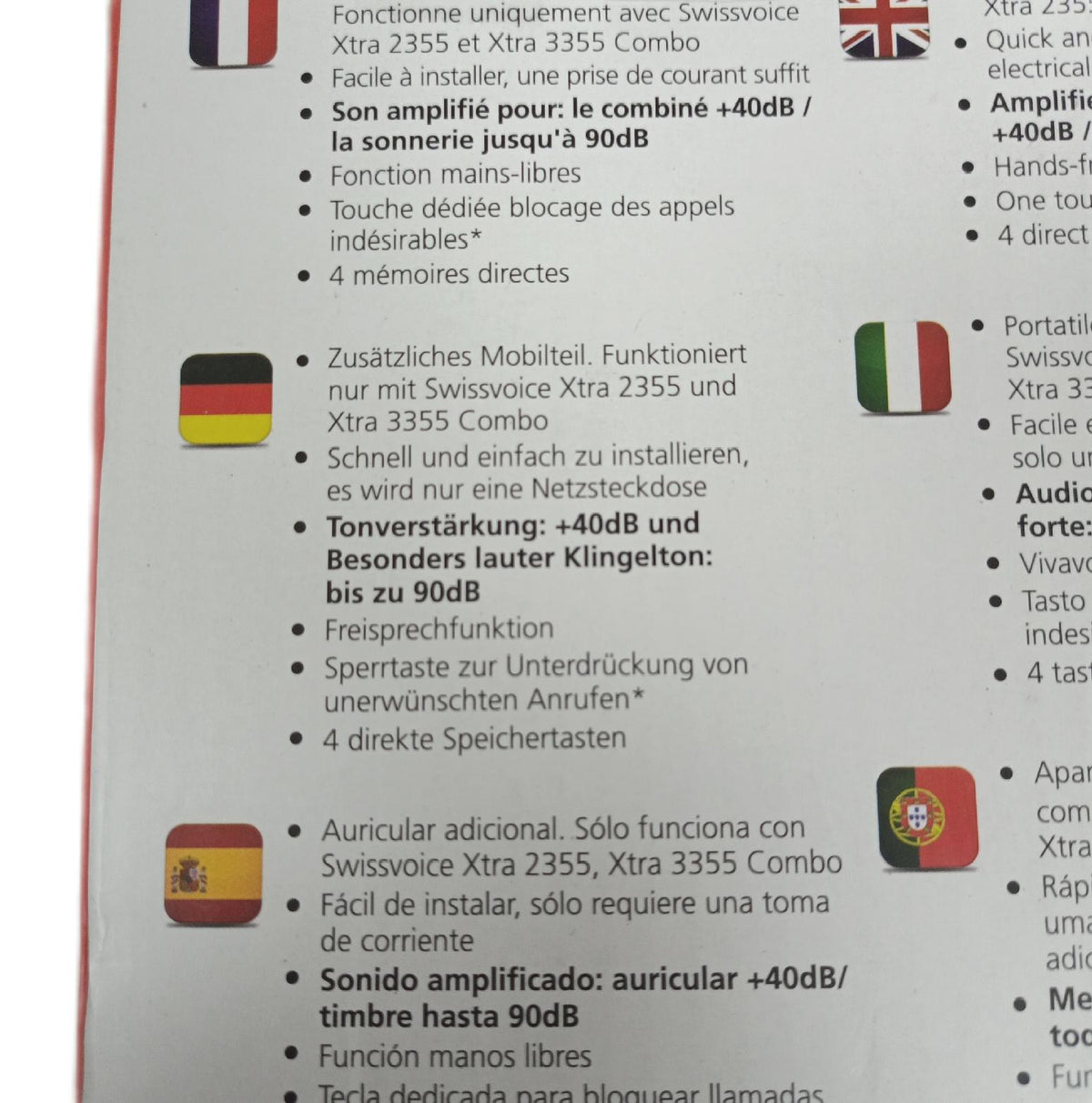 Swissvoice Mobilteil Schnurlostelefon Telekommunikation Xtra 55 Komfort Erweiterung Mobil