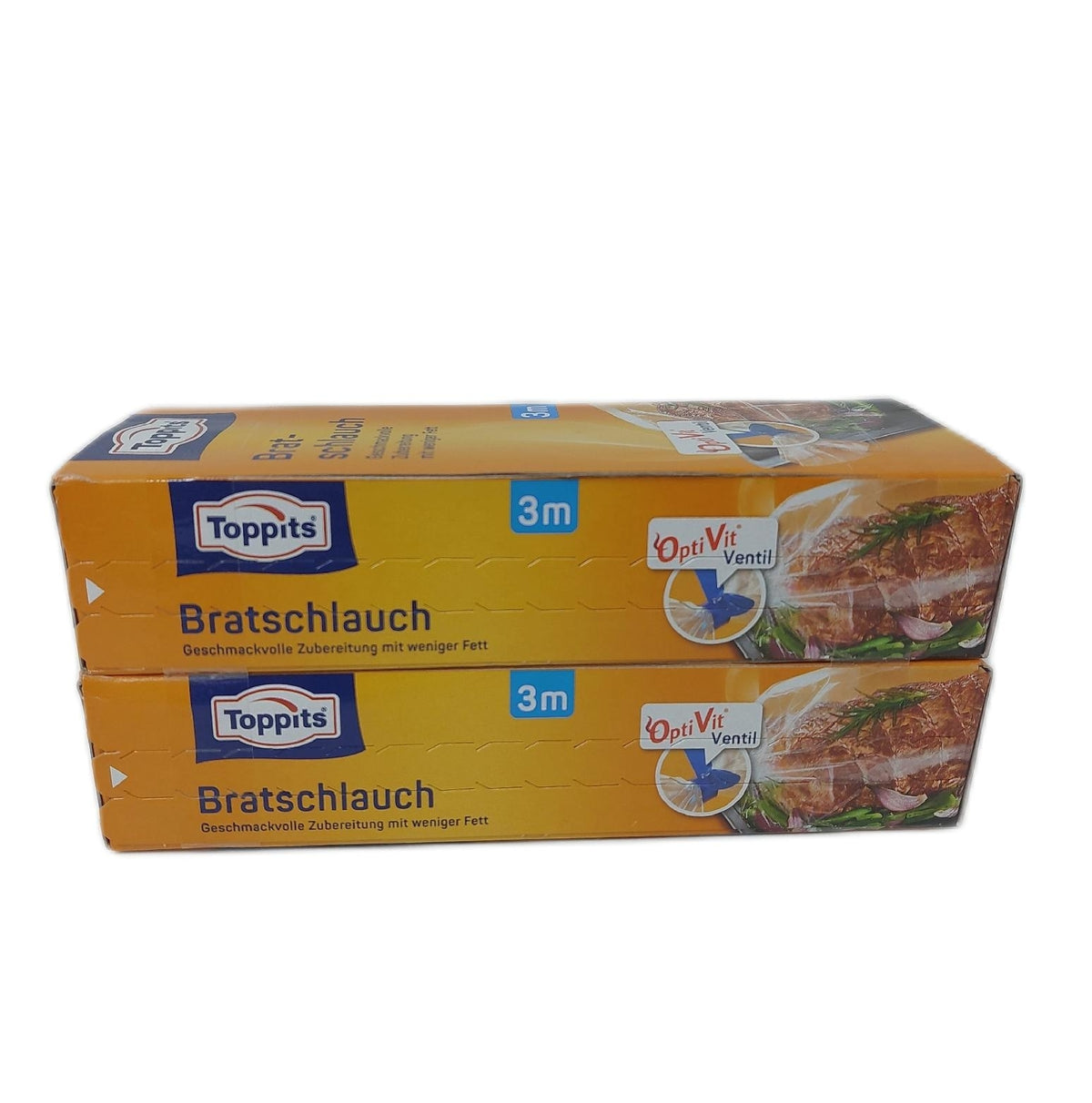 Toppits Bratenschlauch 31 cm x 3 m 2er Pack PVC frei Polypropylen Bratenbeutel