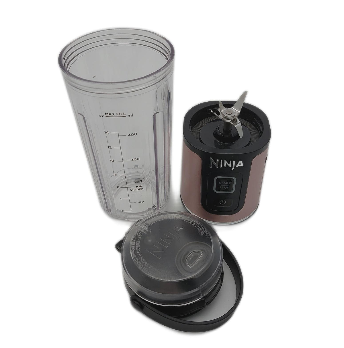 Ninja Blast Kabelloser Mini Mixer 530 ml Rose Gebrauchsspuren ohne Ladekabel