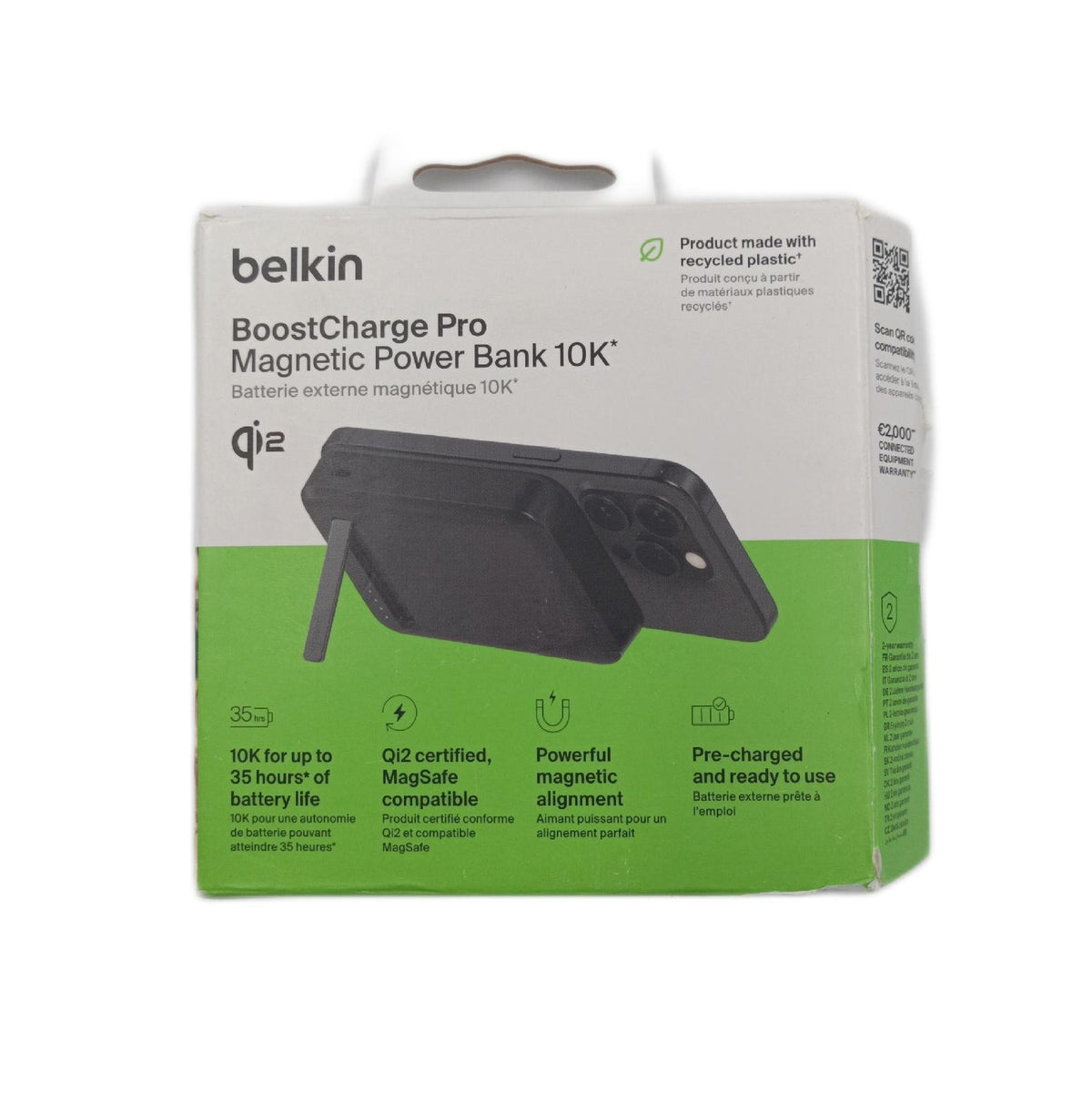 Belkin BoostCharge Pro drahtlose Powerbank 10000mAh mit Qi2 MagSafe kompatibel Schwarz