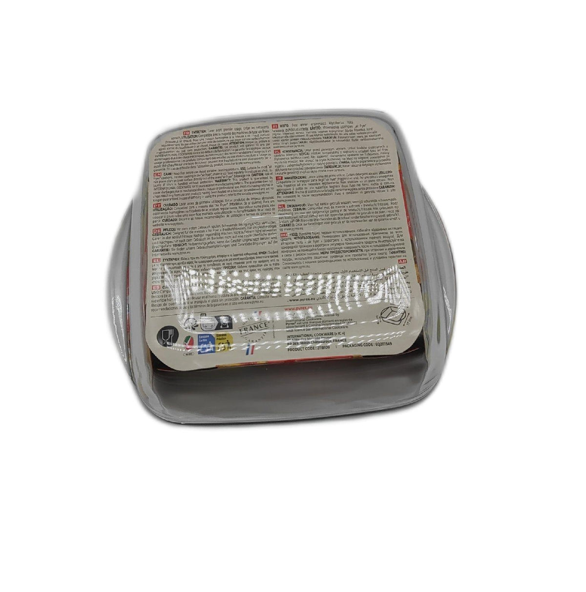 Pyrex Prepware Quadratische Glasschale 20 x 17 cm 1 l Auflaufform Glasform Small Food