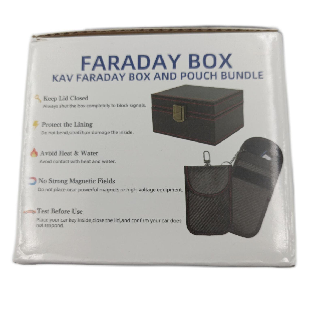 2 UR DOOR Faraday Box und Schutztasche RFID Signalblocker Autoschlüssel Schutz Set