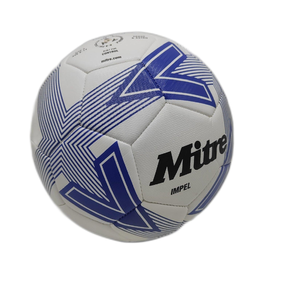 Mitre Impel L30P Fußball Weiss Blau Fussball extrem strapazierfaehig formbestaendig Gr 4