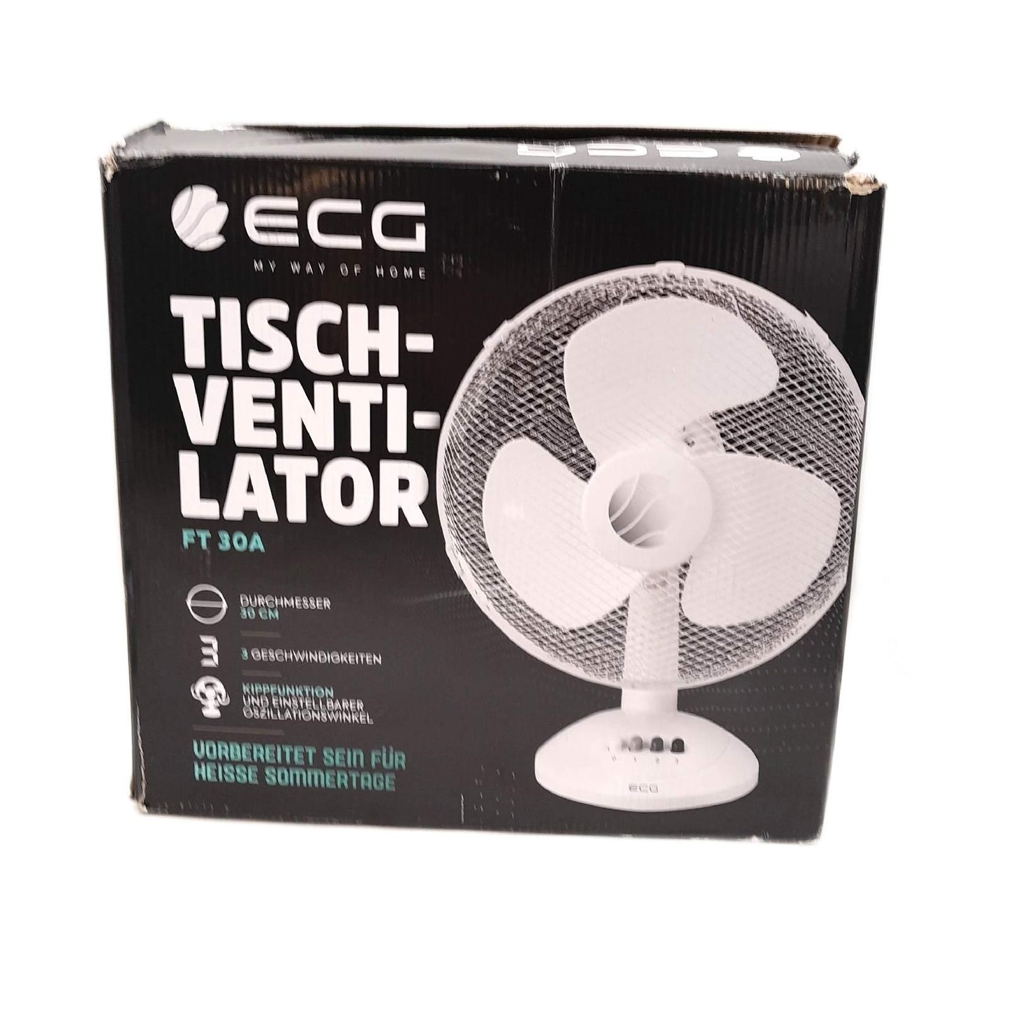 ECG Ventilator Haushaltsgeräte FT 30a Leise Leistung für angenehmes Raumkl