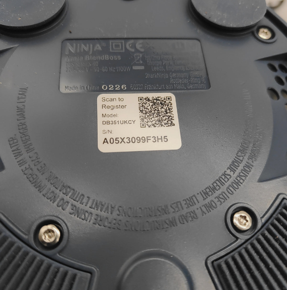 Ninja Mixer Küchengeräte BlendBoss tragbarer Becher persönlicher Mixer kompakt leistungsst