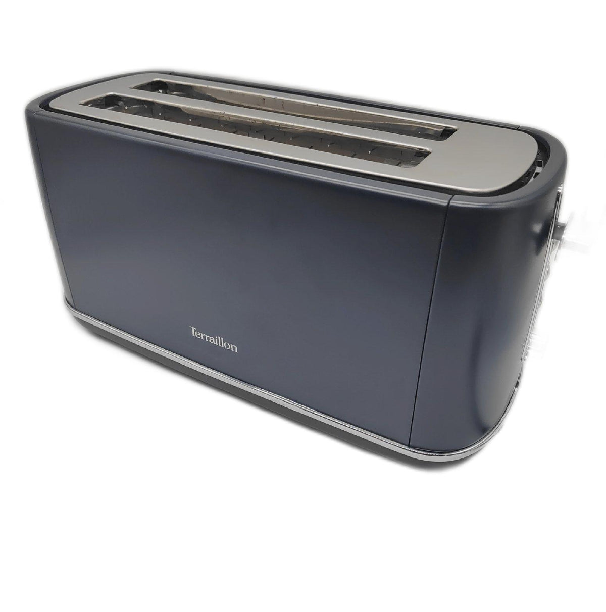 Terraillon New Moon langer Toaster 2 extra große Schlitze 6 Stufen Auftauen Aufwärmen blau