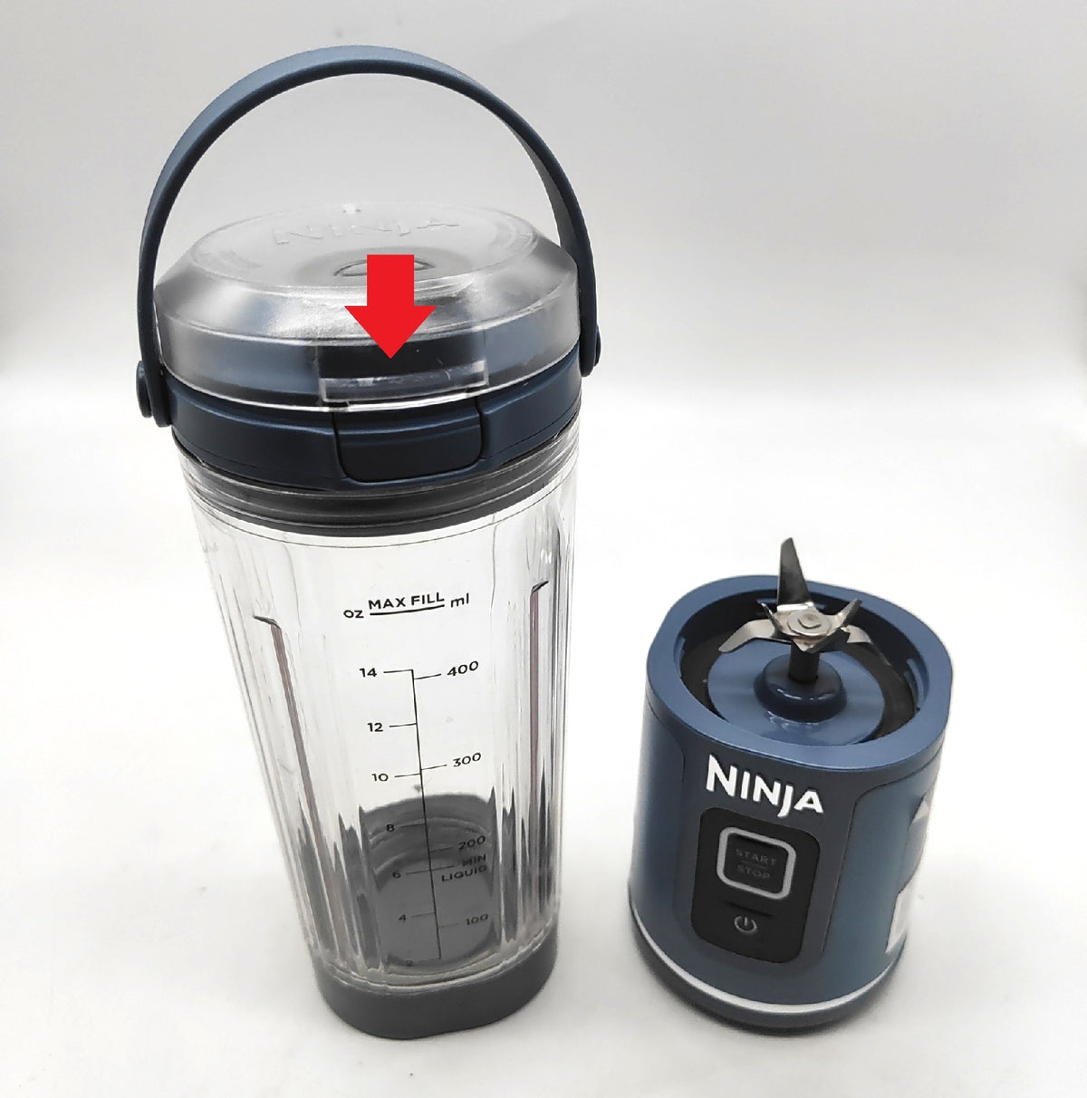 Ninja Blast Tragbarer Mixer Blender Smoothie Maker 530ml Becher - Unvollständig