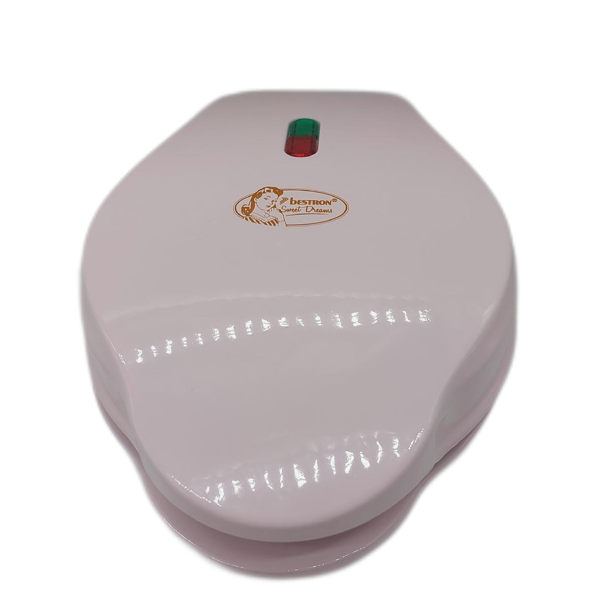 Bestron Mini Waffeleisen kleiner Waffelmaker für klassische Waffeln Waffle Irons Leckerkeit