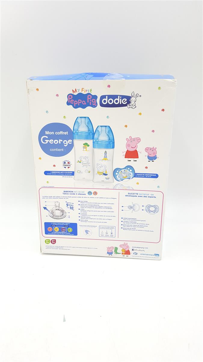 Dodie Spielset Kinder Spielzeugbox Trio Peppa George Spaß Cartoon Geschenkidee