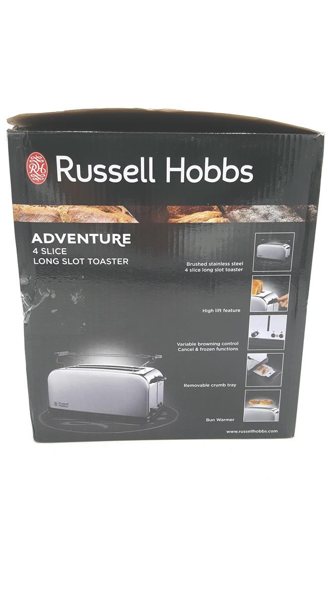 Russell Hobbs Toaster Adventure Edelstahl Langschlitz für 4 Scheiben Toastbrot
