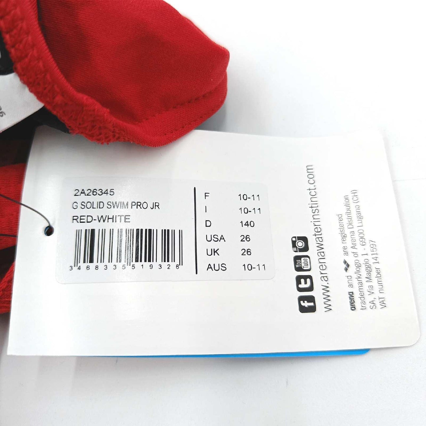 Arena Badeanzug Mädchen Schwimmbekleidung Solid Swim Pro Schnell trocknend UV Schutz