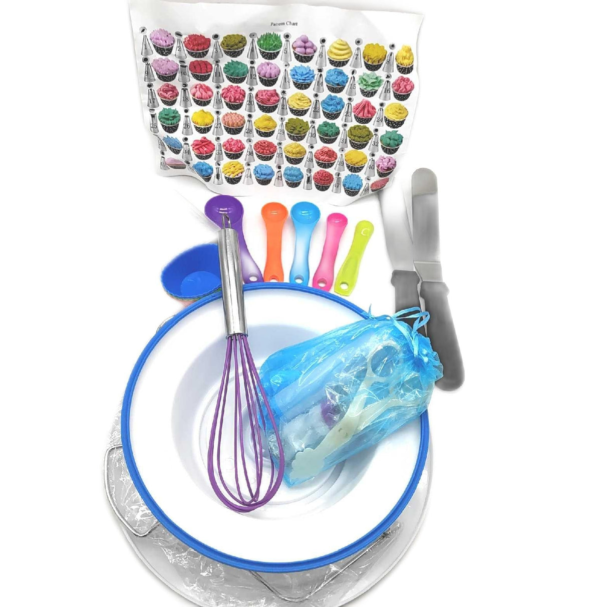 Backzubehör Set Küche Backzubehör Rührschüssel Schneebesen Spritztüllen Backen