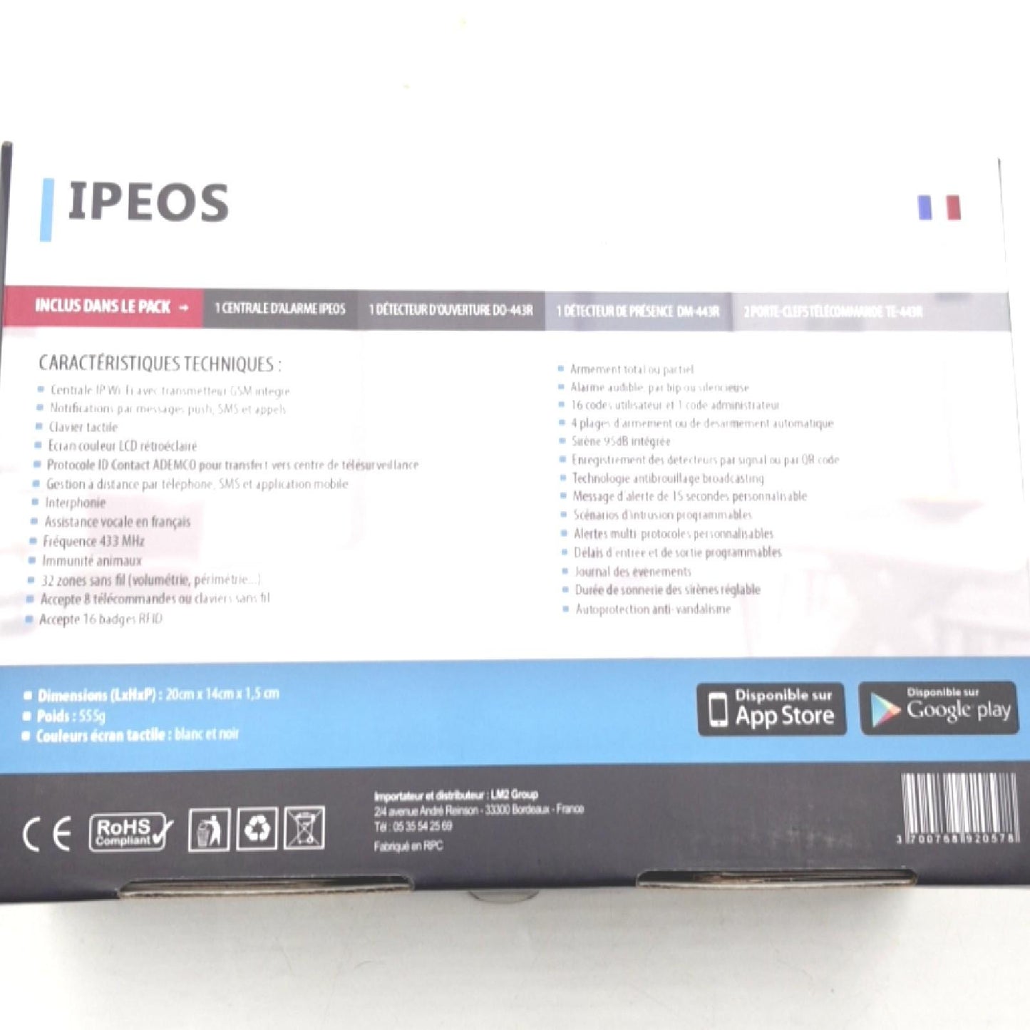 AtlanticS Hausalarm Sicherheitssystem IPEOS Kit 5 MD 329R kompatibel sicherheitstechnologie