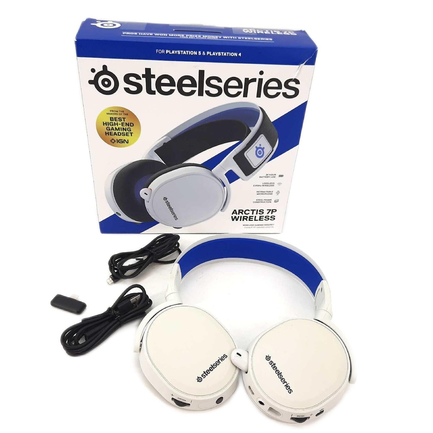 SteelSeries Arctis 7P Wireless Verlustfrei Kabellos Stark Gebrauchsspuren Ohne Ohrpol