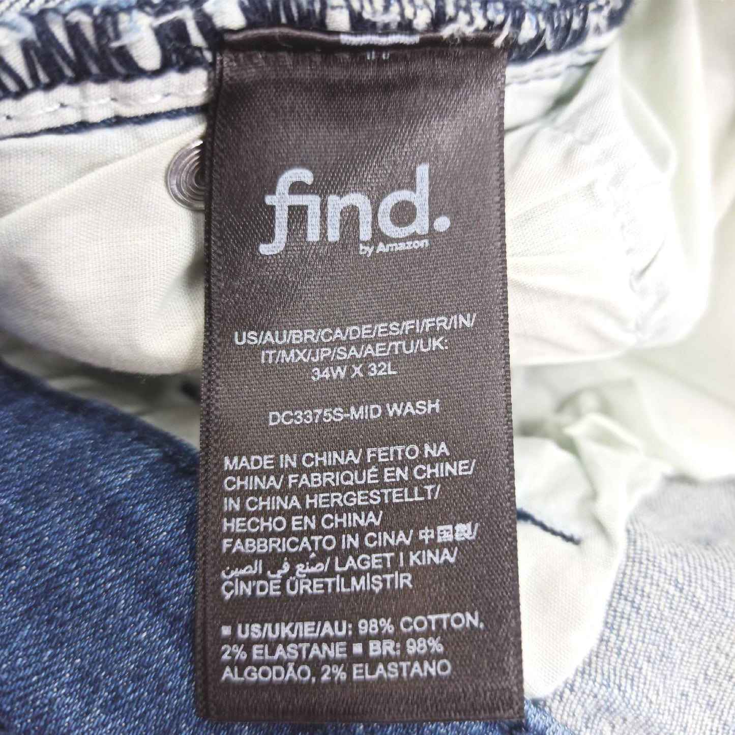 Find Jeans Damenhose Damenmode Slim Fit Skinny High Rise Mid Wash X Large Styles Stylish