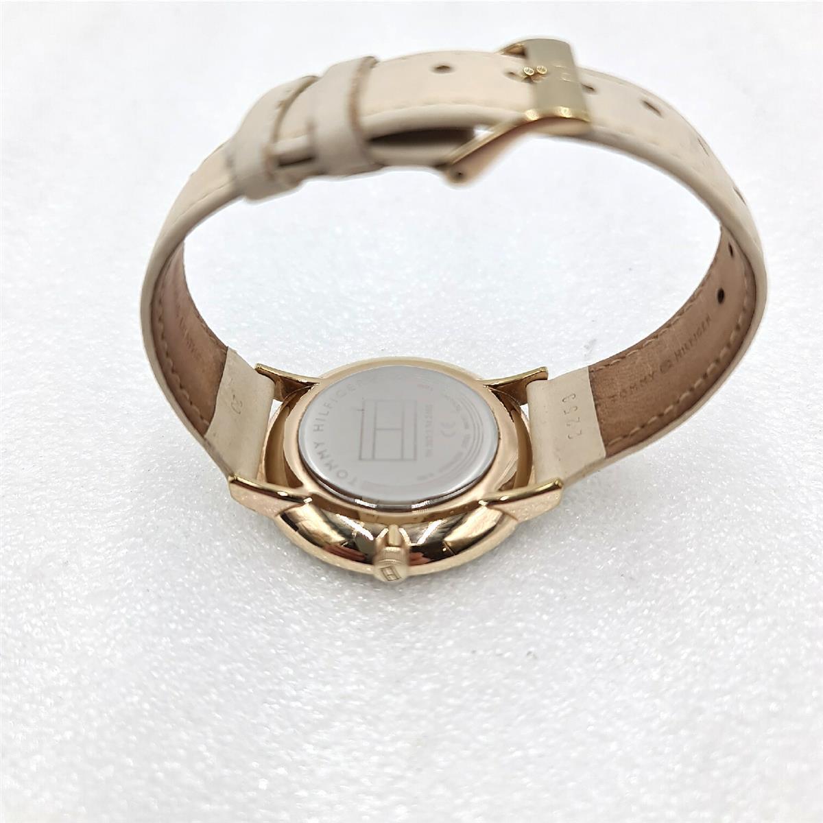 Tommy Hilfiger Multi Zifferblatt Quarz Uhr für Damen mit Beiges Lederarmband - 1781948