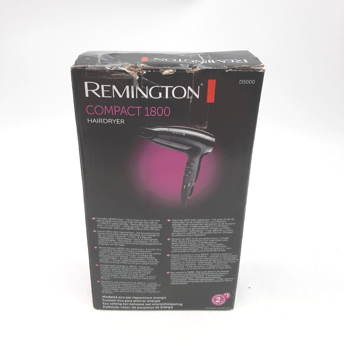 Remington Haartrockner Stylingzubehör Compact D5000 1800 Watt schwarz praktisch unterwegs