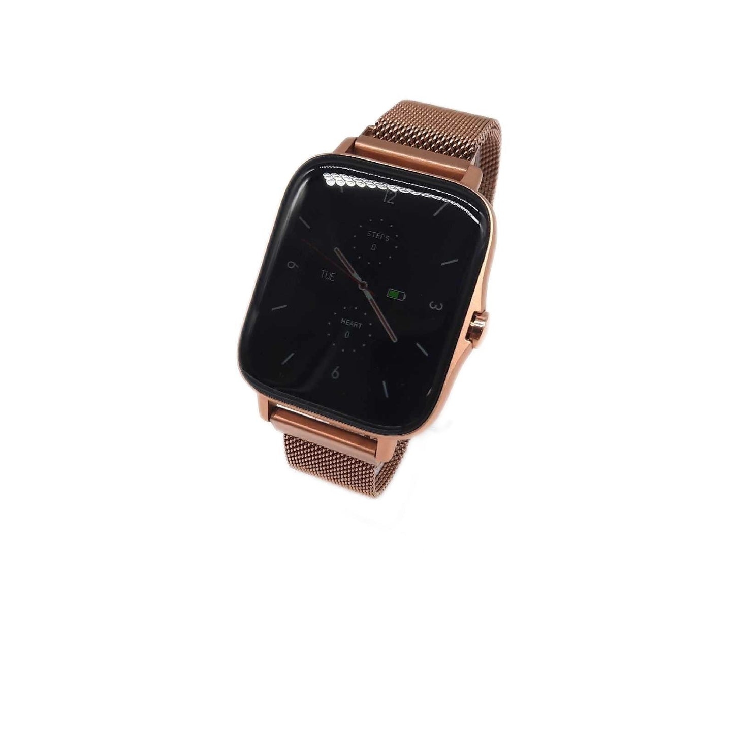 DCU TECNOLOGIC | Moderne Smartwatch | Smartwatch-Anrufe | App-Benachrichtigungen & Anrufe | 8 Sportmodi | IP67 | 2 Roségold-Metallarmbänder +rosa Silikon