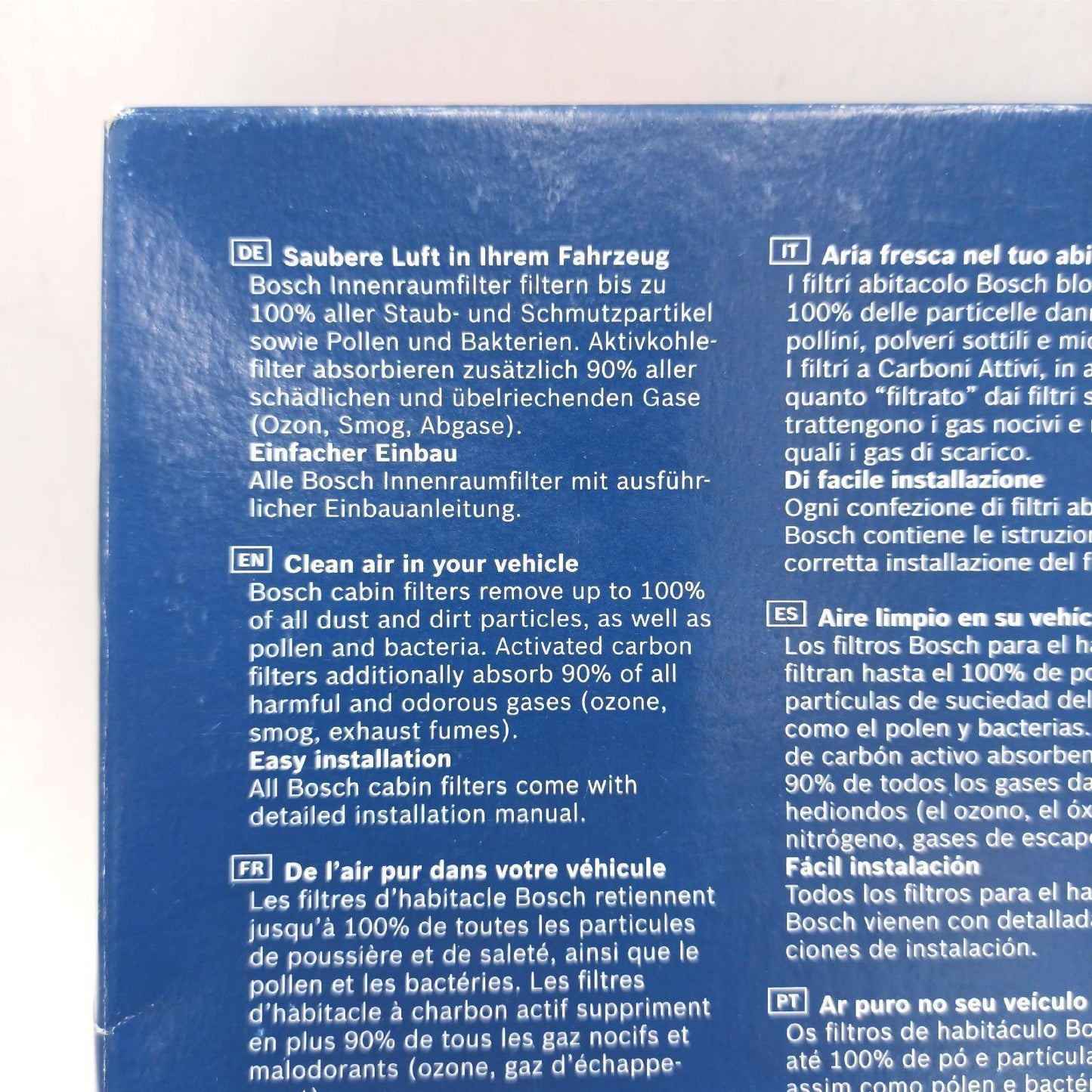 Bosch Innenraumfilter Auto Filter R2543 Aktivkohle Pollen Staub Schutz Ersatz