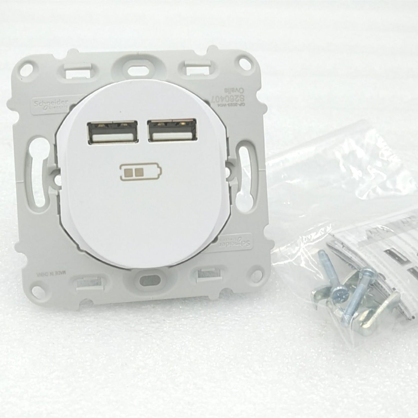 Schneider Electric Ladegeraet Elektronik Ovalis Dual USB Schnell Zuverlaessig Weiss S