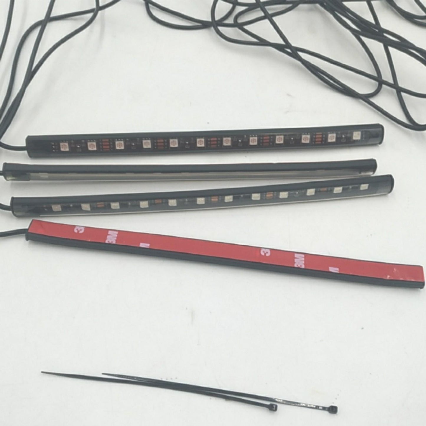 LED Innenbeleuchtung Auto Ambiente Beleuchtung 4pcs 48LED RGB Strips Wasserdicht