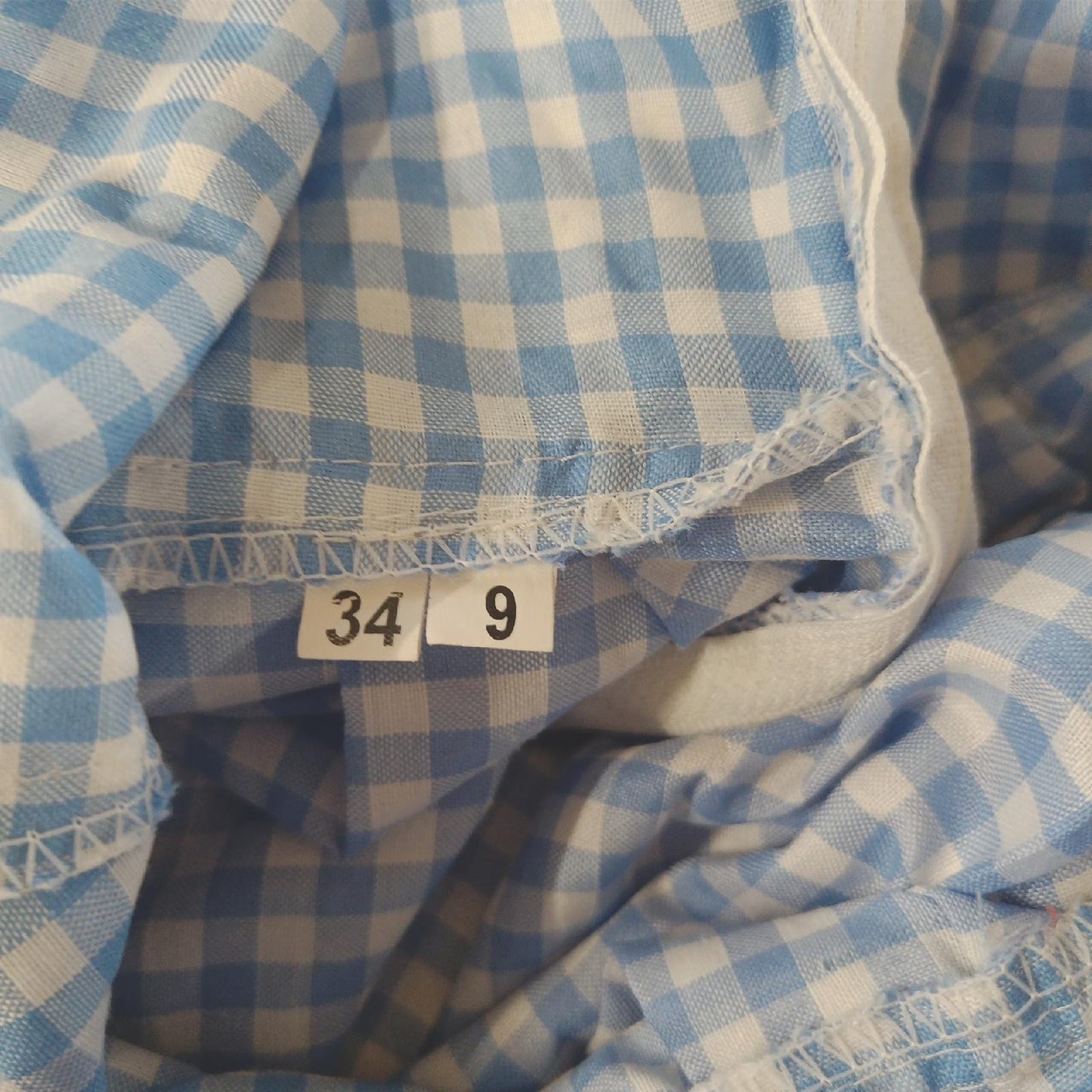 Donnerlittchen Mini Dirndl Damen Trachtenmode Lucy Hellblau Weiss Kariert Tradition