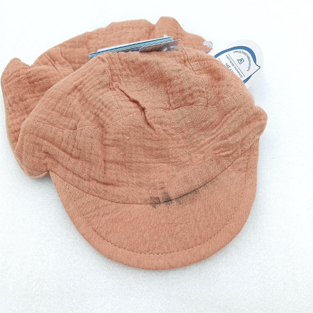 Sterntaler Unisex Kinder Schirmmütze Nackenschutz Braun 51 EU mit Fle