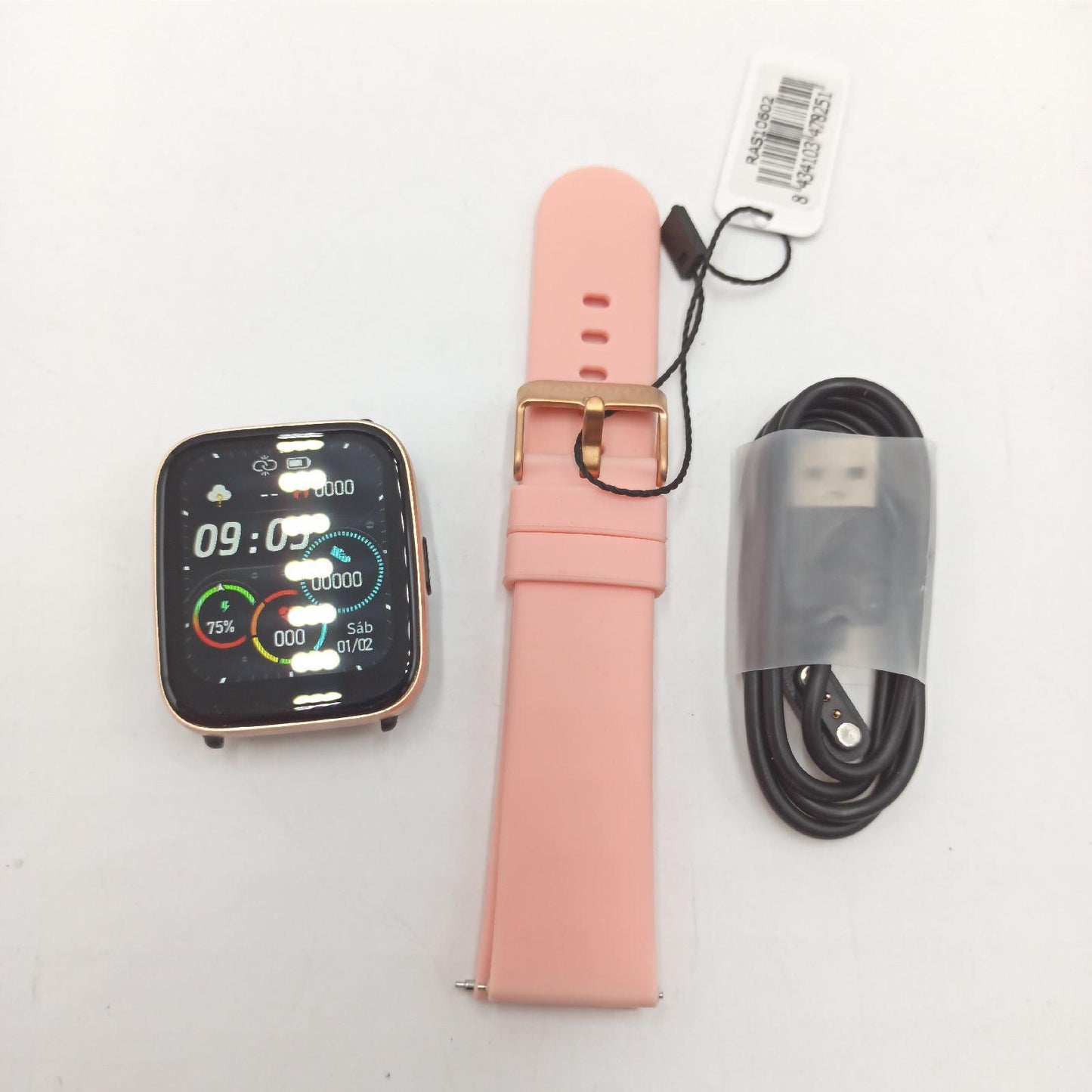 Radiant Golden Gate Collection – Smartwatch mit Herzfrequenz, Blutdruckmessgerät, Schlafmonitor und Aktivitätsarmband-Funktion, kompatibel mit Android iOS., Einheitsgröße, Silberfarben, Ohne Edelstein