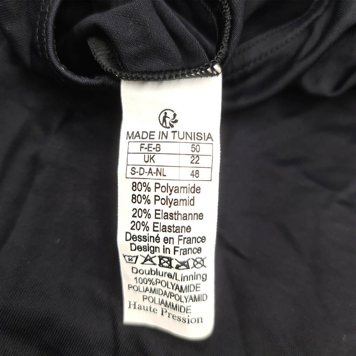 Haute pression D8002 Damen-Badeanzug Einteiler Schwarz Schwarz/Weiß 44