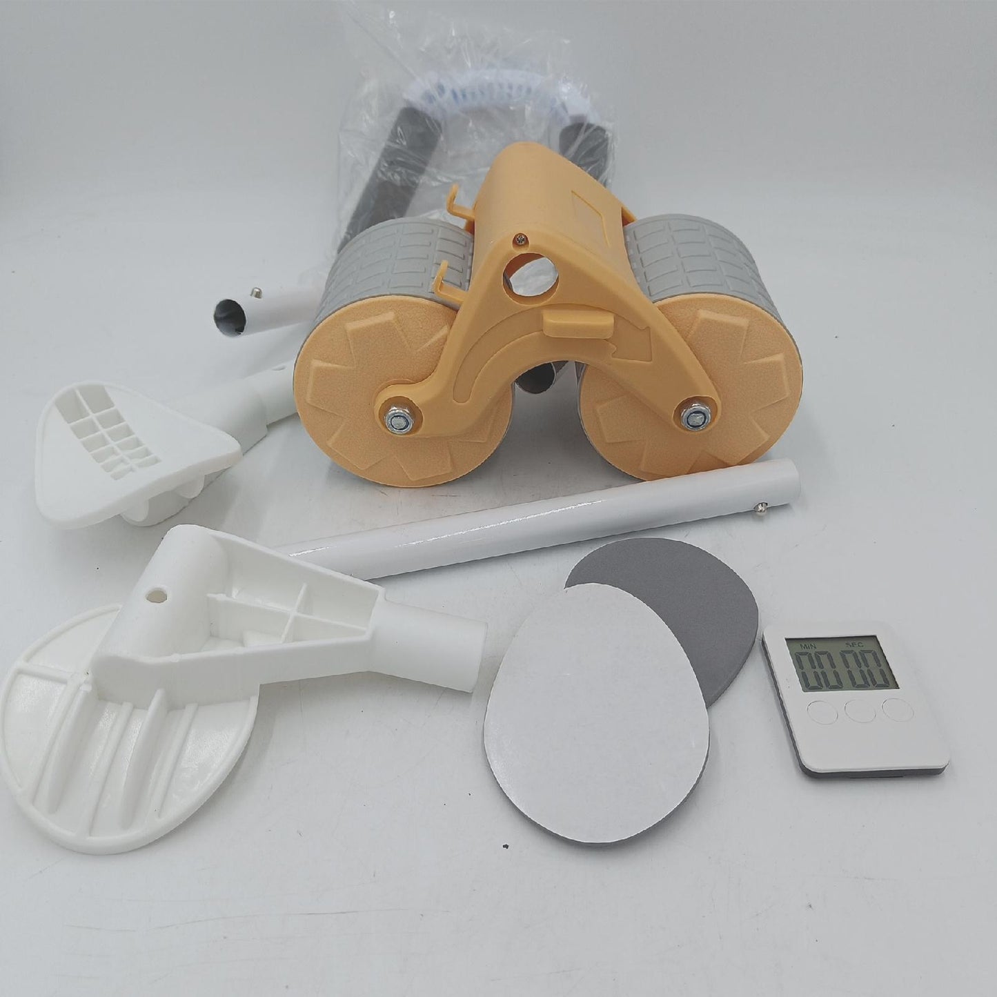 Trainingsroller, automatischer Rückprall, Bauchmuskel-Roller, mit Ellenbogenstütze und Timer, Bauchmuskel-Roller, Trainingsgerät