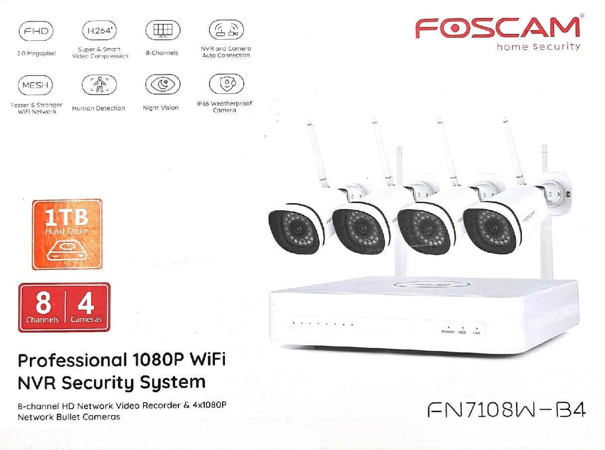 Foscam Videoüberwachungs Set Sicherheitstechnik 1080p Überwachungskamera mit